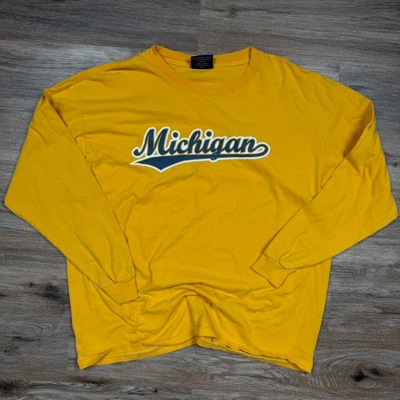 Other - Michigan yellow long sleeve‎ streetwear style tee